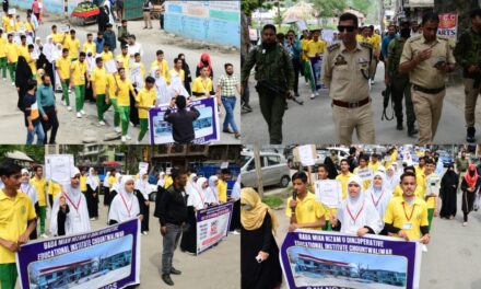 Drug De-Addiction rally held to sensitize general public regarding ill effects of drugs at Ganderbal