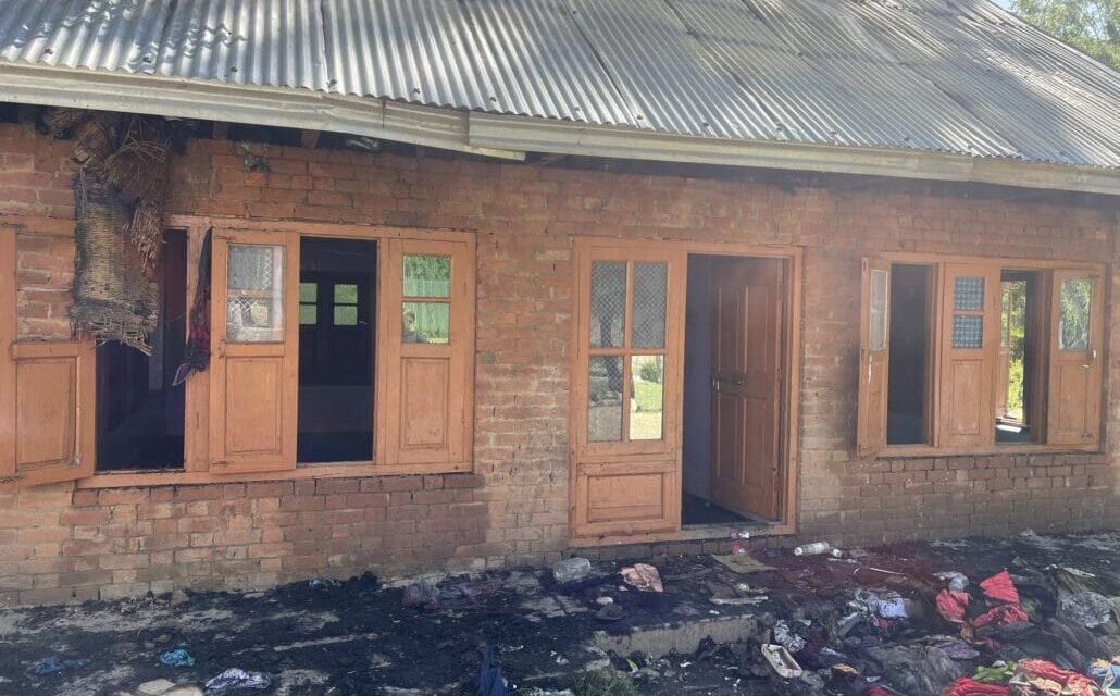 Residential house damaged in Shopian fire incident