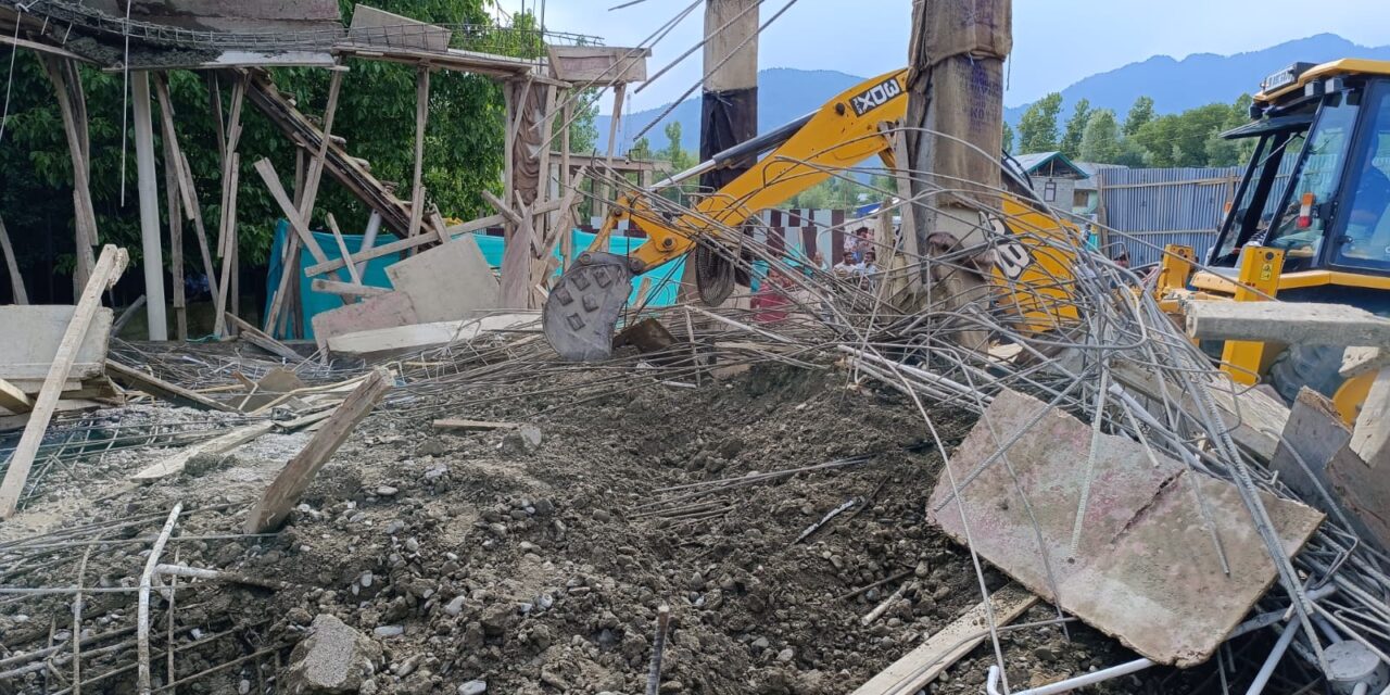 Under-construction Residential Building Collapses in Kupwara Village