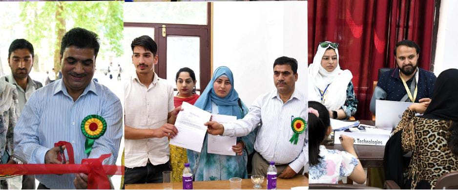 Job Fair witnesses immensive response from unemployed youth at GDC Ganderbal;Director E&CC J&K inaugurates the fair