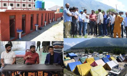 DC Ganderbal takes stock of arrangements at transit camp Manigam for SANJY 2023