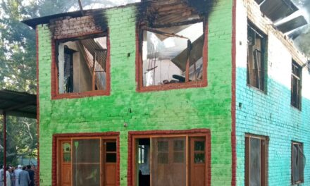 Darul Uloom building gutted in Budgam fire incident