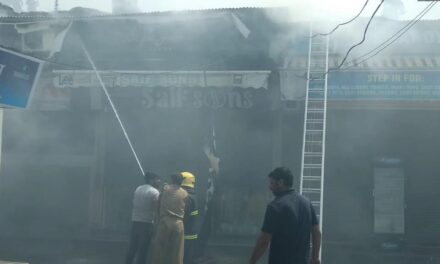 Firefighter, civilian injured as two shops gutted in Srinagar