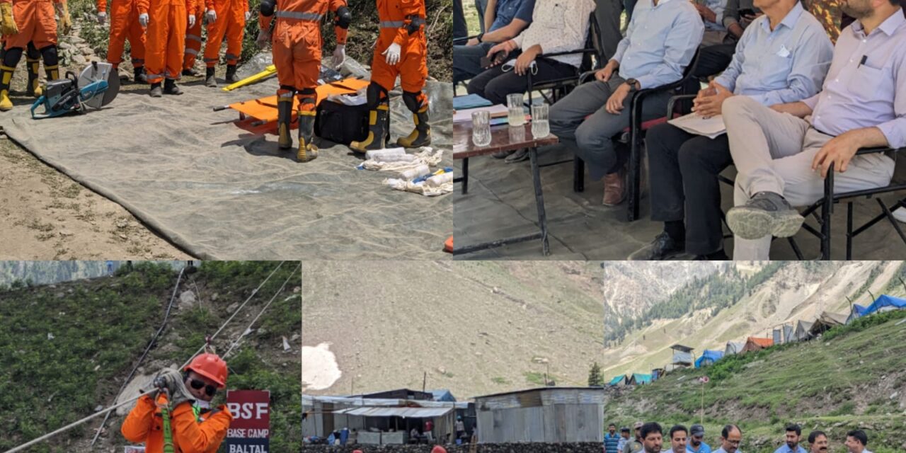 NDMA conducts mock exercises ahead of Shri Amarnath Ji Yatra via Baltal axis