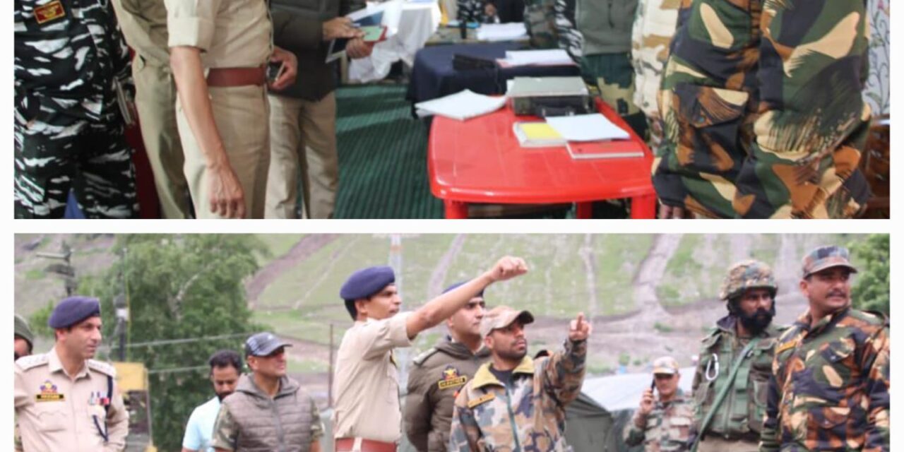 ADGP Kashmir visit Base Camp Baltal & Transit Camps Shadipora and Manigam