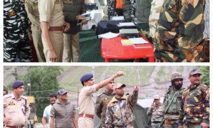 ADGP Kashmir visit Base Camp Baltal & Transit Camps Shadipora and Manigam