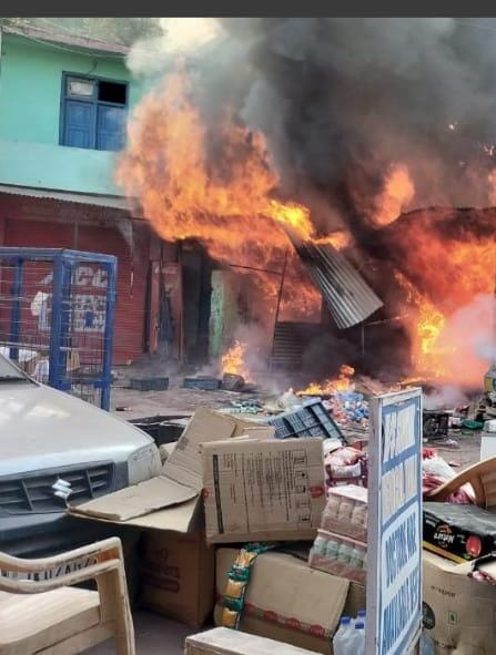 Five shops damaged in fire incident in Mahore Reasi