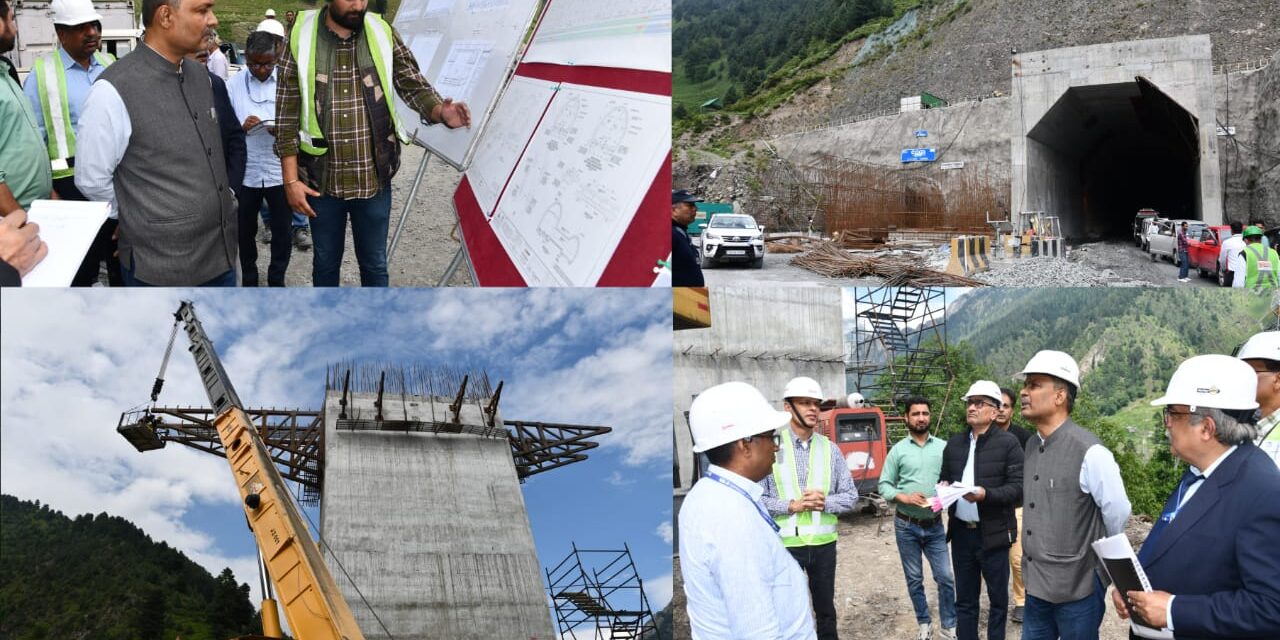 MD NHIDCL inspects Z-Morh, Zojila tunnel projects;Reviews progress of ongoing works