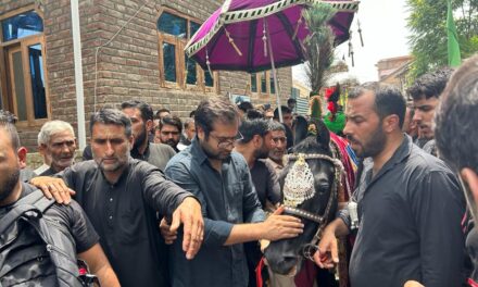 PDP leader Zuhaib Mir visits Balhama,Participates in Zuljanah procession