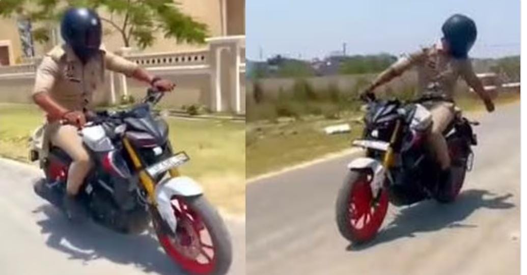 Fast and furious: Uttar Pradesh cop posts reel of bike stunts in uniform, suspended
