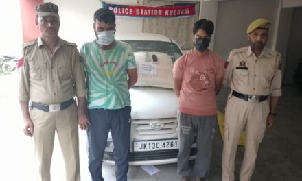 Police arrests 02 drug peddlers in Kulgam, contraband substances recovered