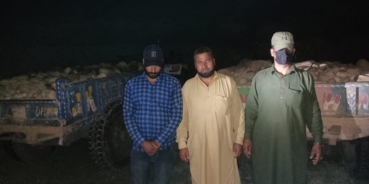 Illegal extraction & transportation of minerals;Police arrests 3 persons, seizes 3 vehicles in Baramulla