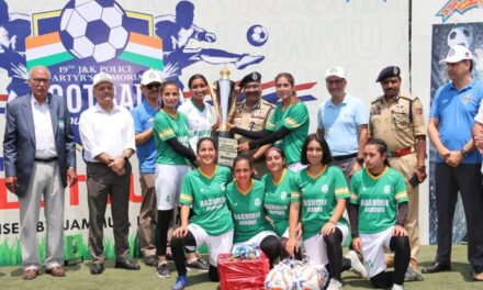 19th J&K Police Martyrs Memorial Football Tournament-2023 concludes; FC-1 among men, Kashmir Arrows among women teams emerge Champions