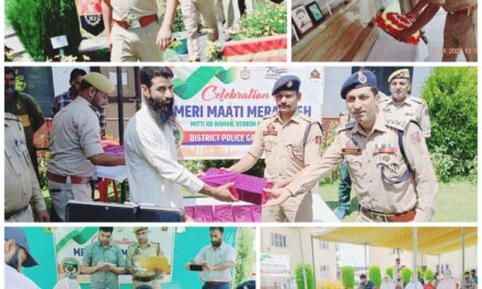 “Meri Maati Mera Desh”:Ganderbal Police organised Plantation Drive at DPL Ganderbal