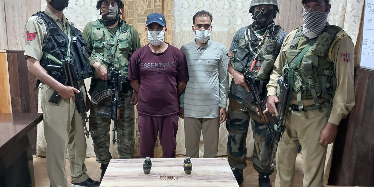 Sopore Police arrested two LeT OGW’s, Incriminating material recovered