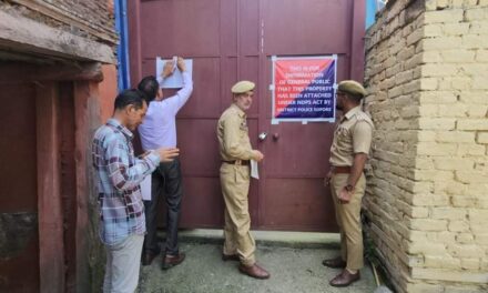 In a first, Police attaches property of drug peddler in Sopore town