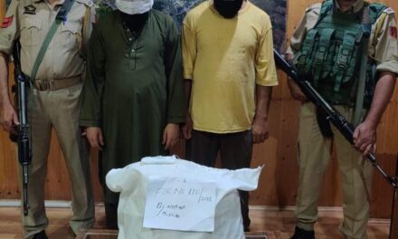 ‘Man Tiger’ among two drug peddlers arrested by Police Pampore; Heroin, Poppy Straw recovered