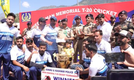Shaheed Aman Memorial T20 Cricket Tournament Concludes;DGP J&K distributes prizes among winners