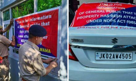 Police attach properties of drug peddlers worth lakhs in Pulwama