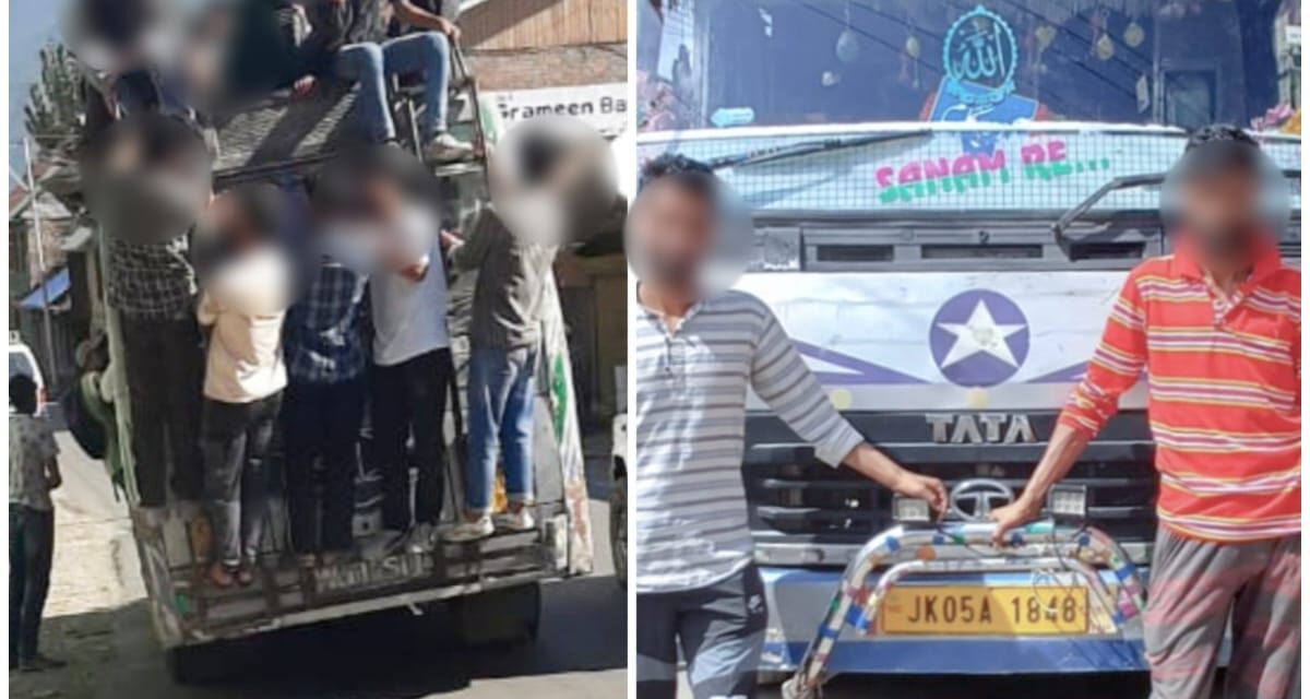 ARTO Bandipora Seizes Overloaded Bus