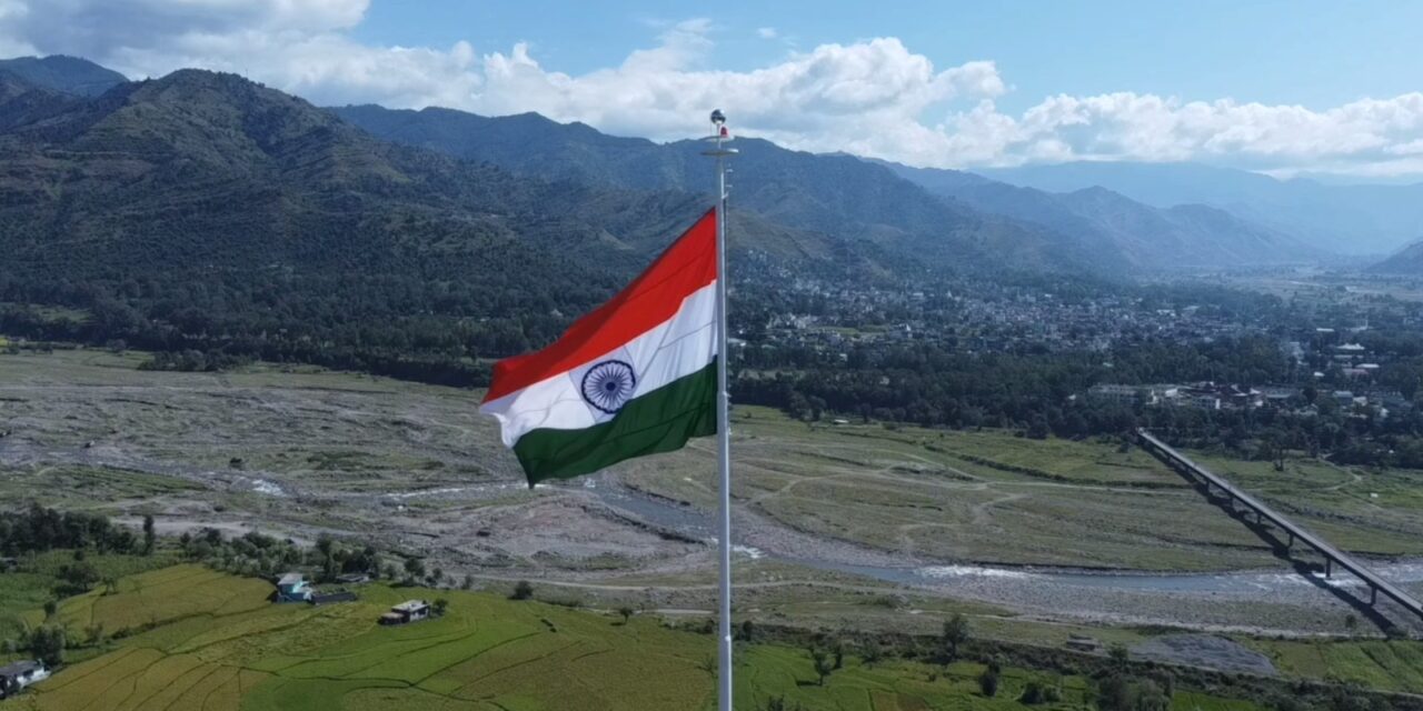 Indian Army installed National Flag at Ajote War Memorial, Poonch