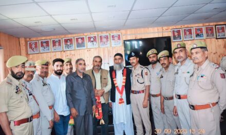 Ganderbal Police Accorded Warm send off to three officers on their superannuation at District Police Lines Ganderbal