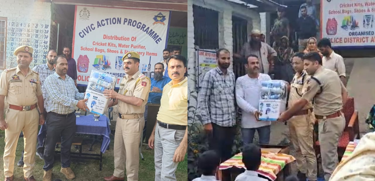Police enhance clean water access; Kent-water-Purifiers installed at 03 Govt schools in Awantipora