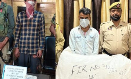 Police arrests 02 drug peddlers in Baramulla; Contraband substances recovered