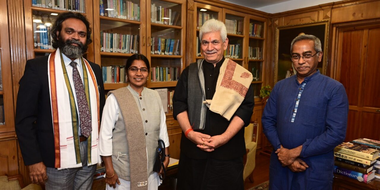 Director NIT Srinagar Prof. Yedla calls on LG Manoj Sinha