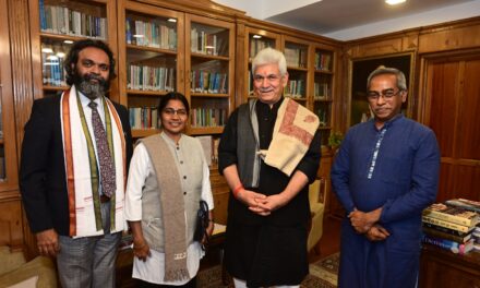Director NIT Srinagar Prof. Yedla calls on LG Manoj Sinha