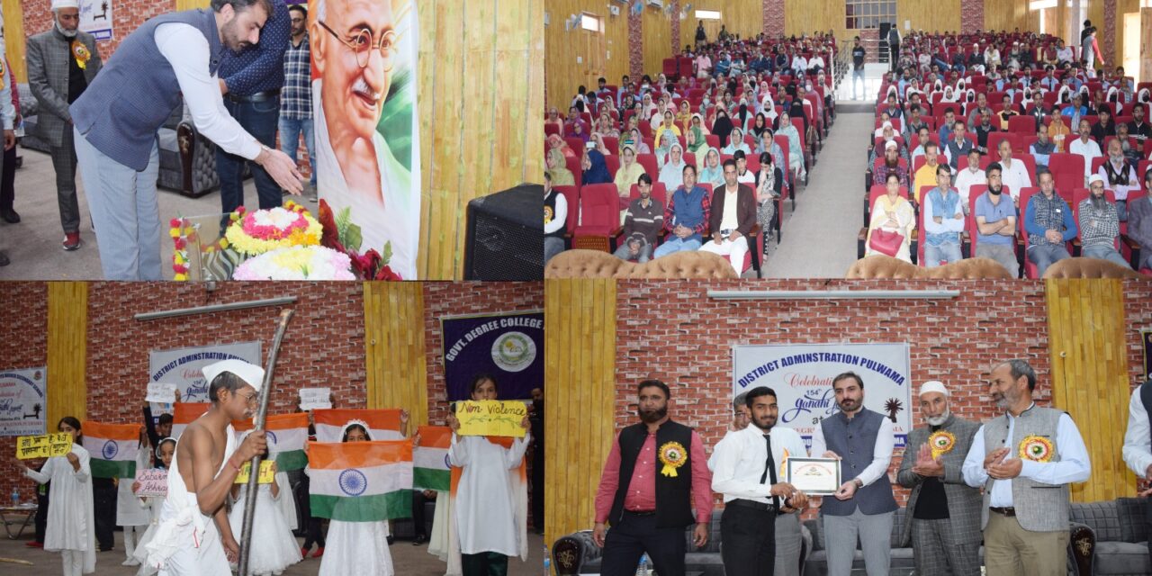 Culmination of Activities Under Gandhi Jayanti Program;Mega Event at Government Degree College Boys Pulwama