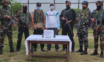 LeT Militant associate held in Baramulla, arms and ammunition recovered:- Police