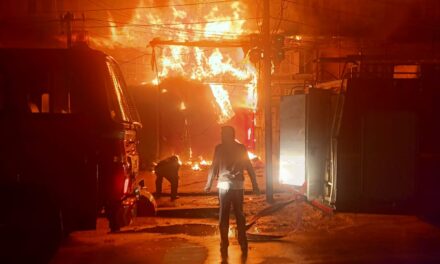 Commercial Building Damaged in Overnight Fire Mishap in Batamaloo Srinagar