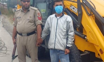 Illegal extraction of minerals;Police seizes a vehicle, arrests a person in Kulgam