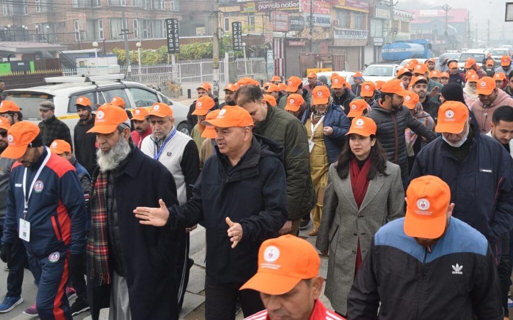 AG Office Srinagar Commences Audit Week Celebrations with Marathon and Cleanliness Drive