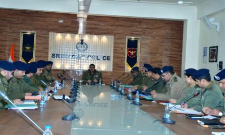 IGP Kashmir chairs security review meeting on city’s security grid at DPO Srinagar