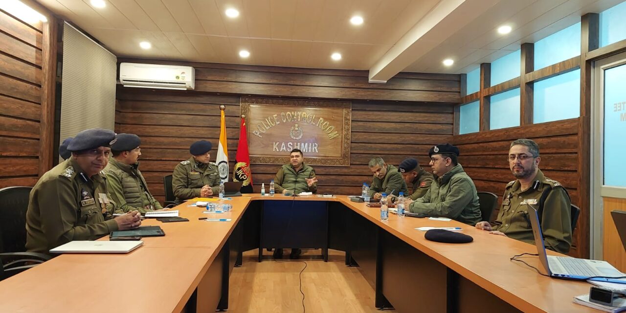 IGP Kashmir held meeting over law & order and security challenges in valley