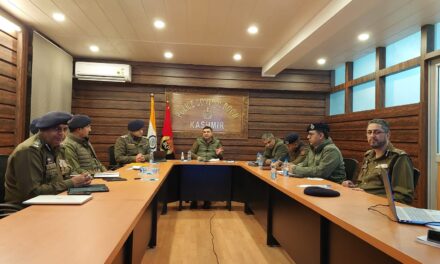 IGP Kashmir held meeting over law & order and security challenges in valley