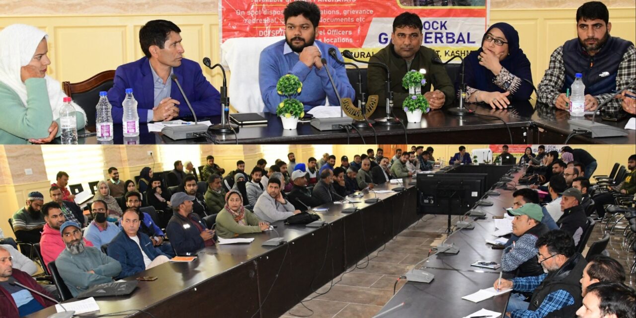DDC Ganderbal chairs grievances redressal camp at Mini Secretariat