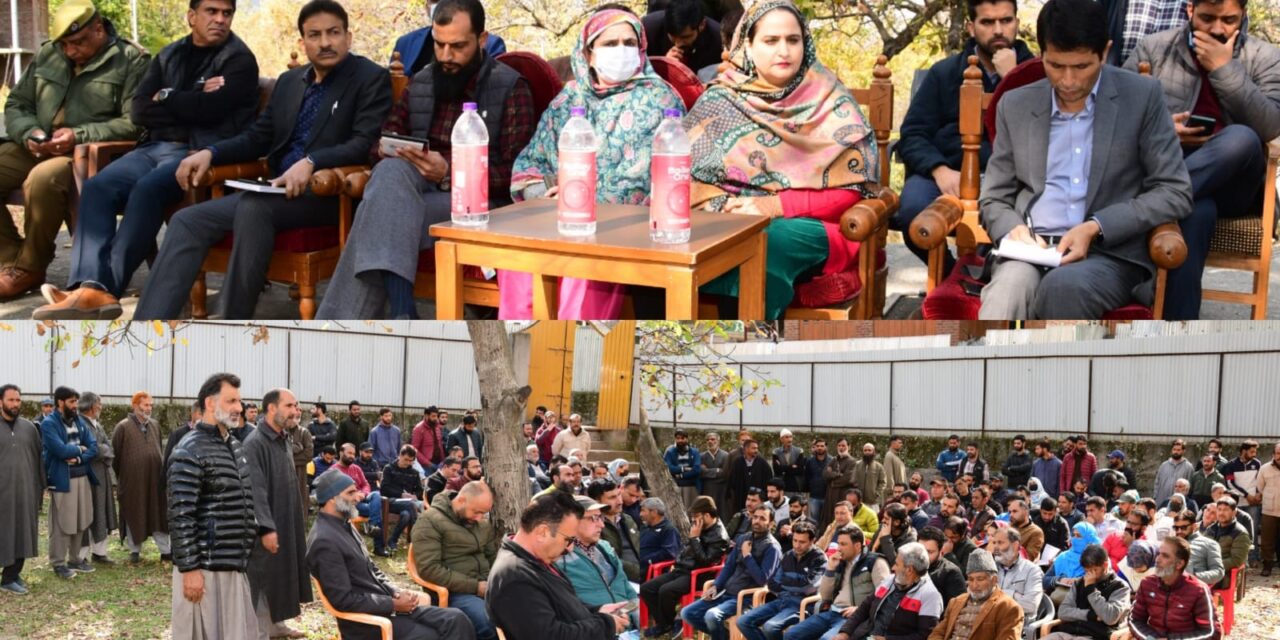 DDC Chairperson Ganderbal convenes Public Darbar/ Grievance Redressal Camp at Akhal