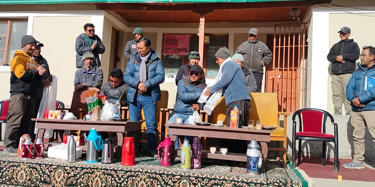 Executive Councilor, LAHDC, Kargil inspects work progress of WSS Stongdey