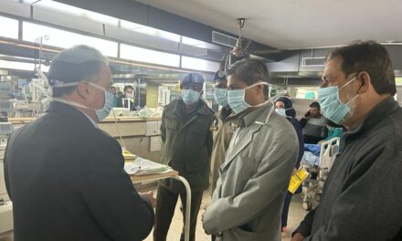 DGP J&K visits Injured Police Inspector, family in SKIMS ICU;Assures all possible help