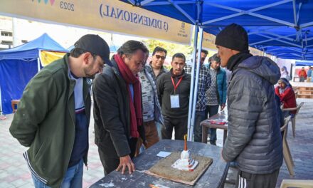 Executive Councilor Kacho Mohd Feroz attends district-level Kala Utsav-2023 at Auditorium Hall Kargil