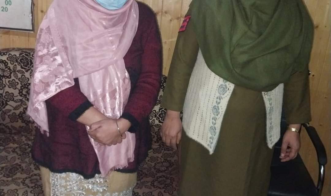 Wanted lady drug held in Baramulla