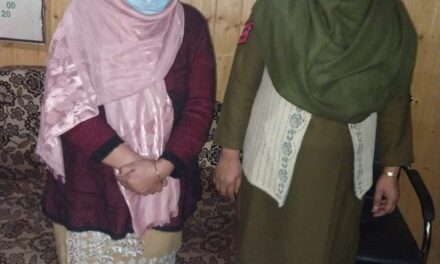 Wanted lady drug held in Baramulla