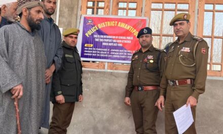 Police attached house of notorious drug peddler in South Kashmir