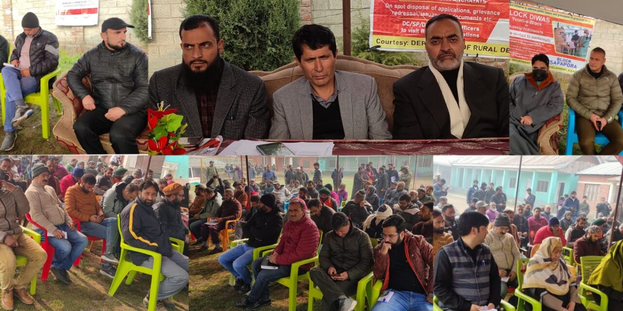 ADDC Gbl organizes Public Darbar at Safapora