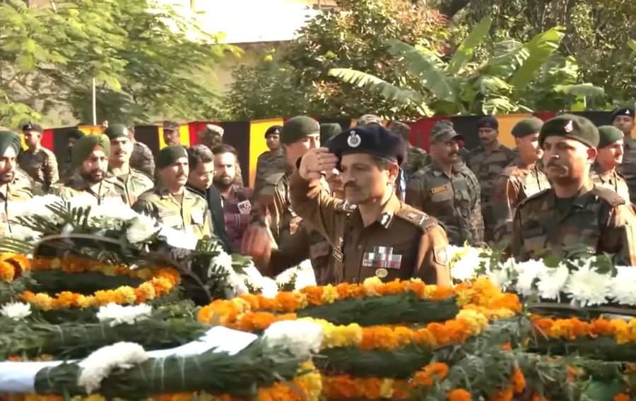 Army, police pay tributes to 5 soldiers killed in Rajouri encounter