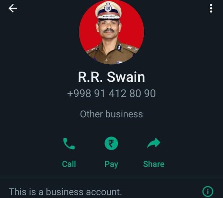 J&K Police Cautions Public Over Fake WhatsApp Profile Using DGP R.R Swain’s Display Picture