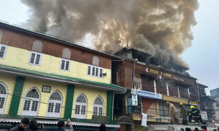 Fire breaks out in Bohri Kadal, F&ES on job